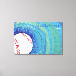 BASEBALL CRAZE Sign-In Memory Board Canvas Print