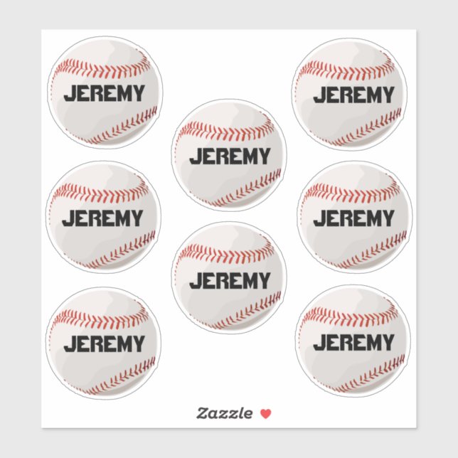 baseball custom add  your name or team  sticker (Sheet)