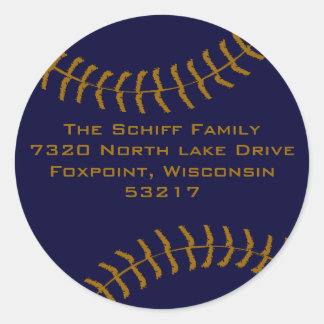 Baseball Custom Classic Round Sticker