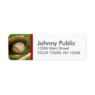 Baseball Custom Color Strip Address Label