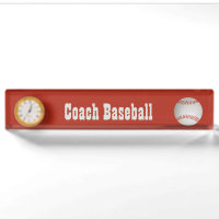 Baseball custom desk nameplate