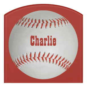 Baseball custom name door sign