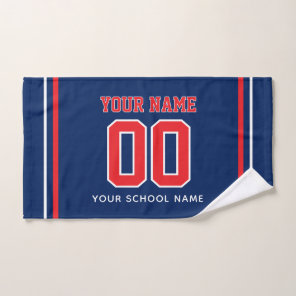 Baseball Custom Name & Jersey Number, Team Gift Hand Towel