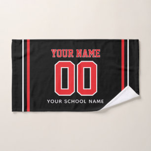 Baseball Custom Name & Jersey Number, Team Gift Hand Towel