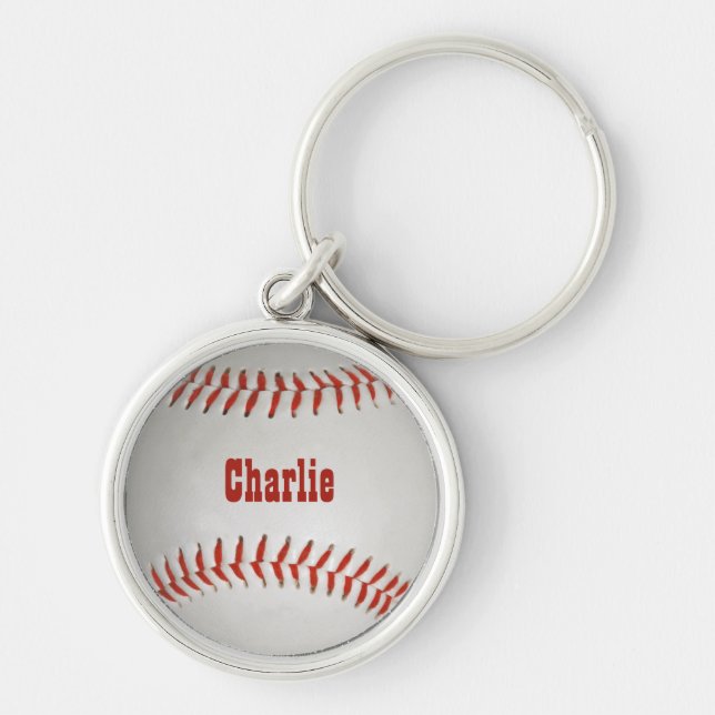 Baseball custom name keychain (Front)