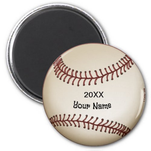 Baseball  custom name magnet