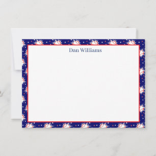 Baseball Custom Name Note Card
