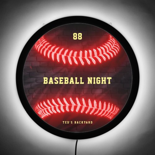 BASEBALL CUSTOM Neon LED Sign