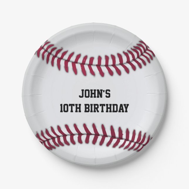 Baseball Custom Paper Plates (Front)