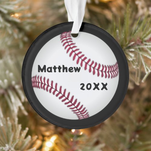 Baseball Custom Photo Keepsake Ornament