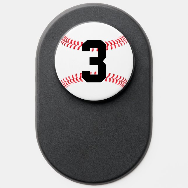 Baseball Custom Player Number or Text Personalized PopSocket (Popsocket)