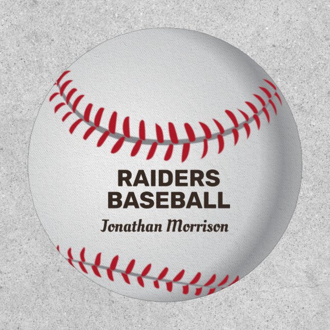 Baseball Custom Sports Team Player Name Patch (Front)