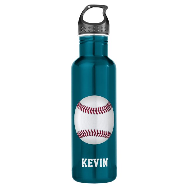 Baseball Custom Stainless Steel Water Bottle (Front)