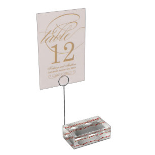 Baseball custom table card holder