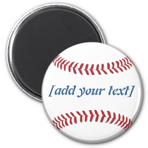 Baseball custom text magnet