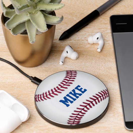 Baseball Custom Wireless Charger (Desk 2)