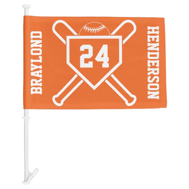 Baseball Customized Game Day Car Flag (Front)
