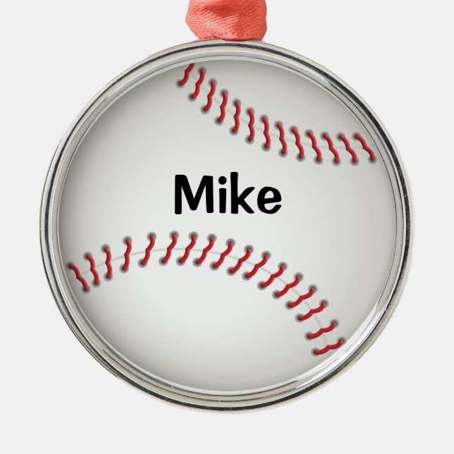 Baseball - customized ornament (Front)