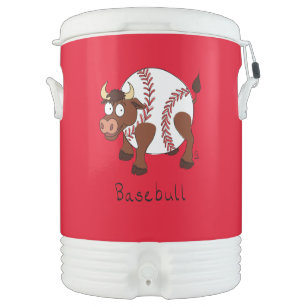 Baseball Cute Kids Cartoon Sports Beverage Cooler