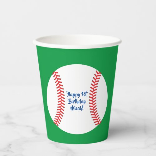 Baseball Cute Sports Kids Birthday Party Paper Cu Paper Cups