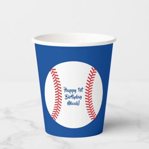Baseball Cute Sports Kids Birthday Party Paper Cups
