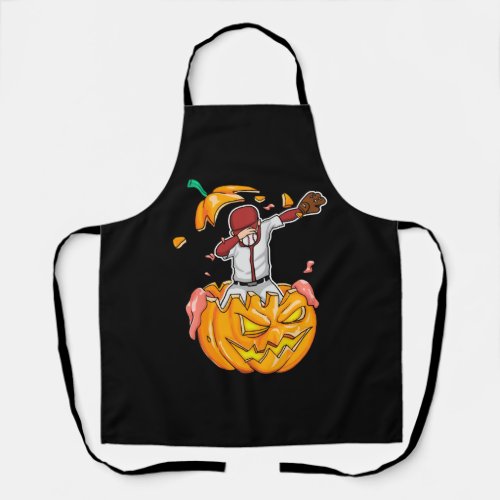 Baseball Dabbing Halloween T_Shirt Pumpkin Dab Apron