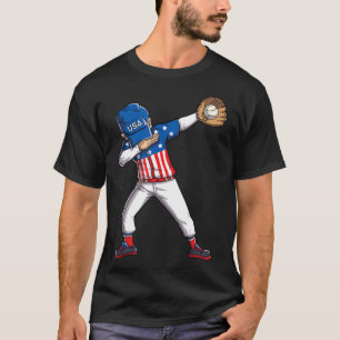 Baseball Dabbing USA Merica 4th of July Dab Dance T-Shirt