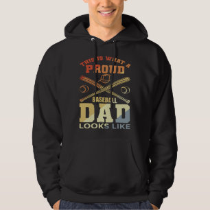 Baseball Dad Baseball Father Baseball Papa Hoodie