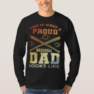 Baseball Dad Baseball Father Baseball Papa T-Shirt
