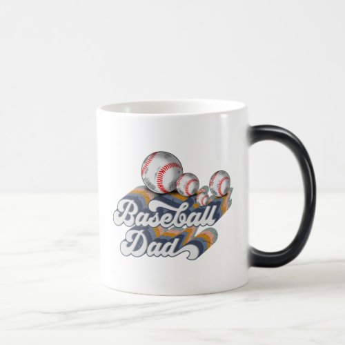 Baseball Dad Baseball Sublimation Design Magic Mug