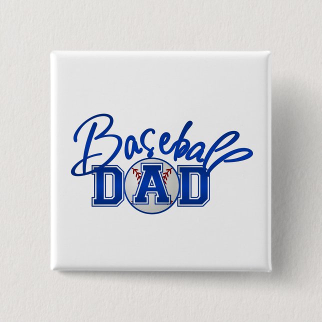 Baseball DAD blue Button (Front)