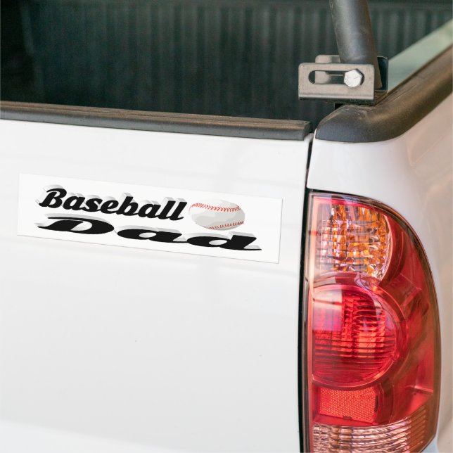 Baseball Dad Bumper Sticker (On Truck)