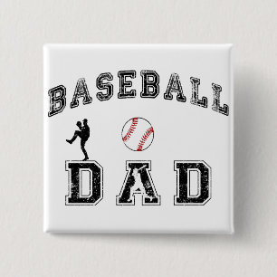 Baseball Dad Button