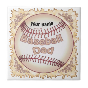 Baseball Dad Ceramic Tile