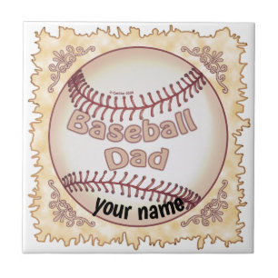 Baseball Dad Ceramic Tile