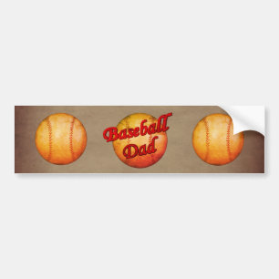 Baseball Dad Cute Bumper Sticker