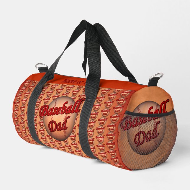Baseball Dad Cute Personalized  Duffle Bag (Right Corner)