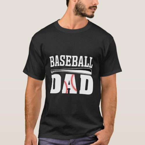 Baseball Dad _ Dad Baseball T_Shirt