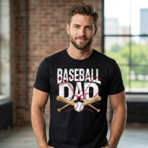 Baseball Dad Distressed Crossed Bats Sports Father