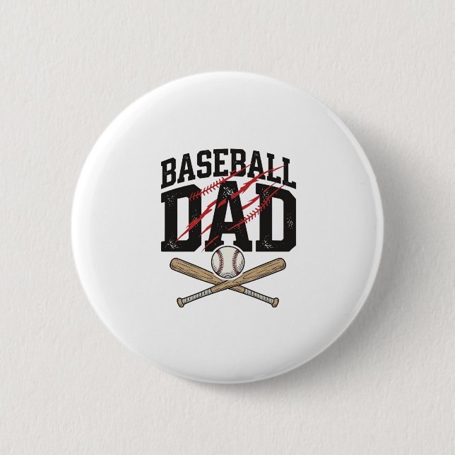 Baseball Dad Distressed Vintage Engraving Shirt De Button (Front)