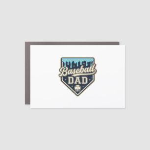 Baseball Dad Drippy Home Plate Vintage Vector Desi Car Magnet
