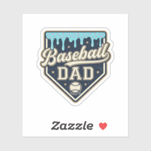 Baseball Dad Drippy Home Plate Vintage Vector Desi Sticker