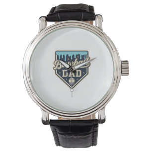 Baseball Dad Drippy Home Plate Vintage Vector Desi Watch