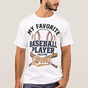Baseball Dad Favorite Player Vintage Shirt Design_