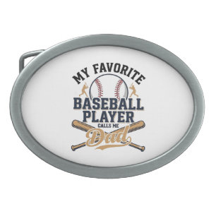 Baseball Dad Favorite Player Vintage Shirt Design_ Belt Buckle