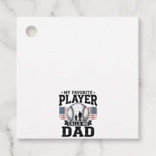 Baseball Dad Favorite Player Vintage Vector Design Favor Tags