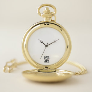 Baseball Dad Favorite Player Vintage Vector Design Pocket Watch