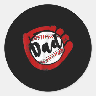 Baseball Dad For Baseball Softball Mom Classic Round Sticker