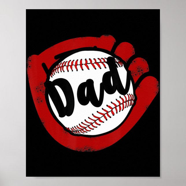 Baseball Dad  for Baseball Softball Mom  Poster (Front)