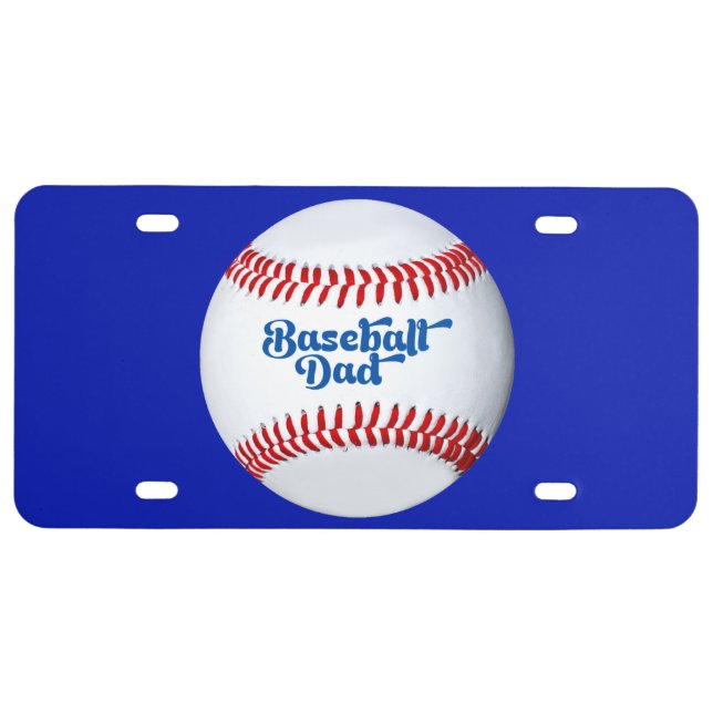 Baseball Dad Gift Idea Theme License Plate (Front)